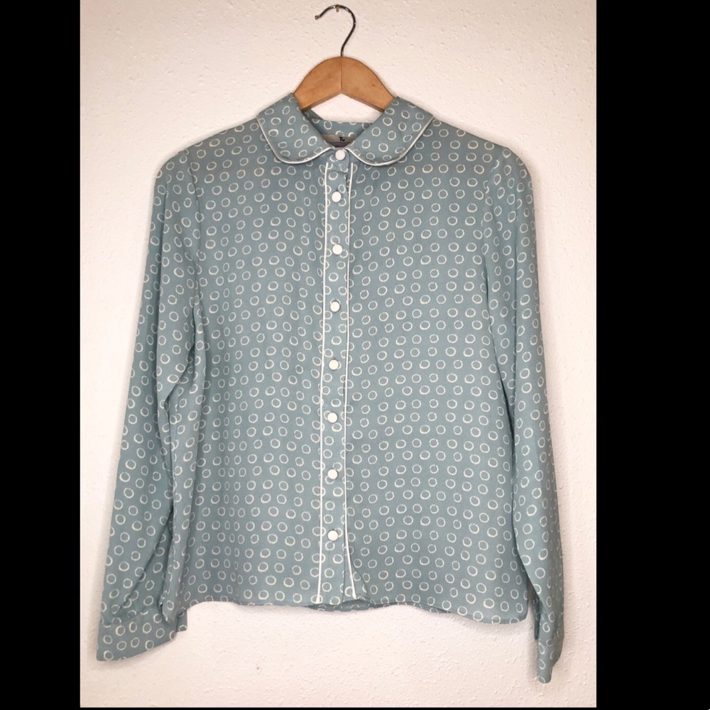 Tu Turquoise Botton Down Shirt SZ 8